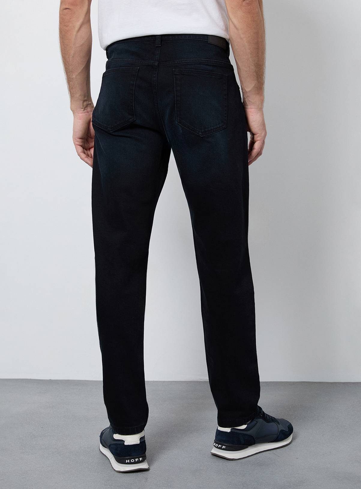 BURTON Blue Black Dark Wash Stretch Slim Fit Jean 36S - Image 3